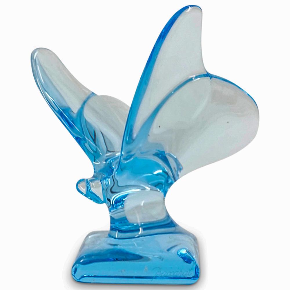Baccarat Crystal "Butterfly" Celeste Blue Paperweight (1 of 5)