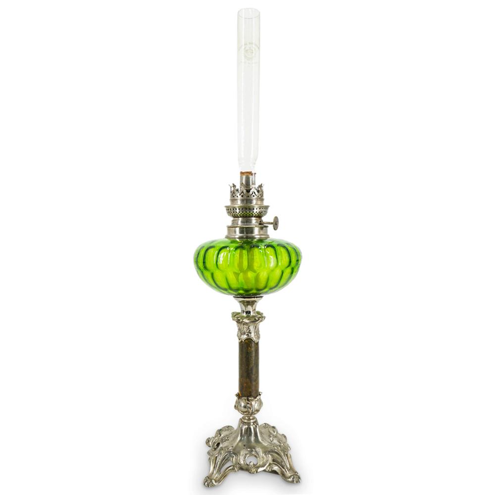 Antique 19th Cent. French Oil Kerosene Lamp (1 of 10)