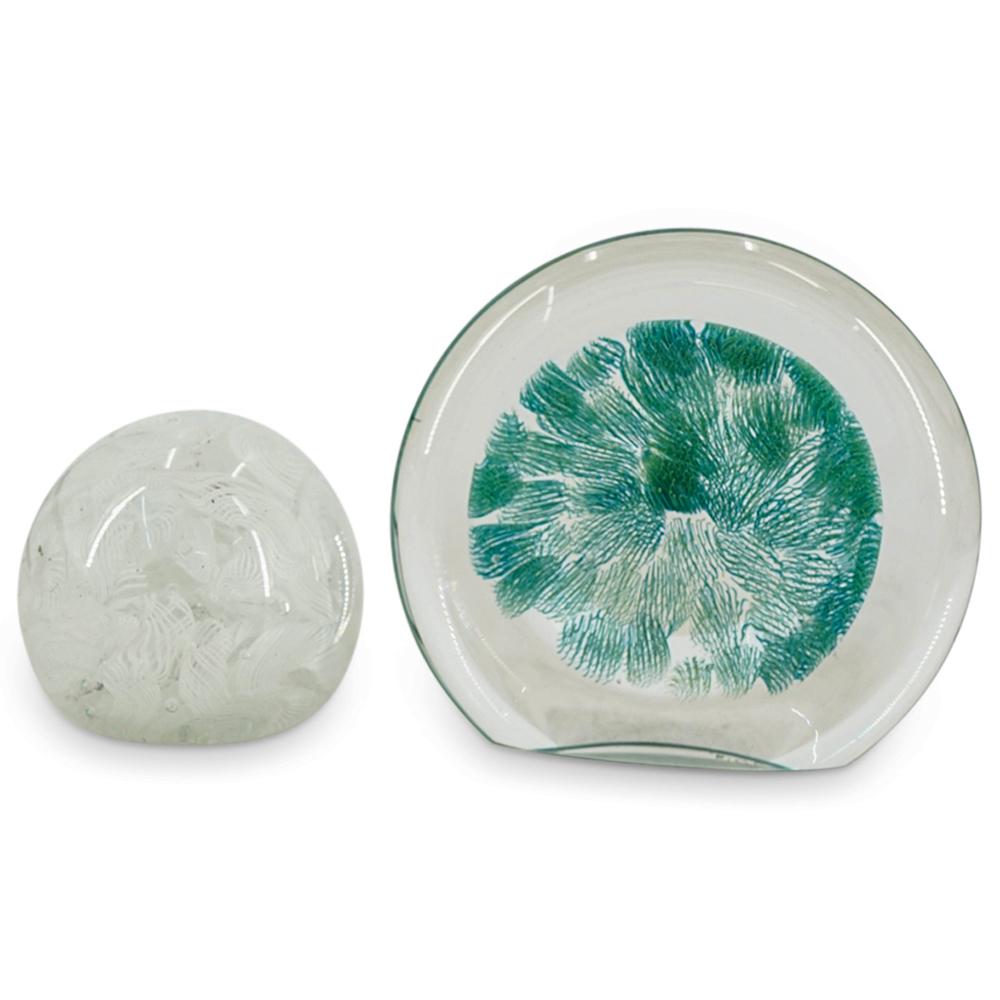 (2 Pc) Vintage And Contemporary Murano Art Glass Paperweights (1 of 3)