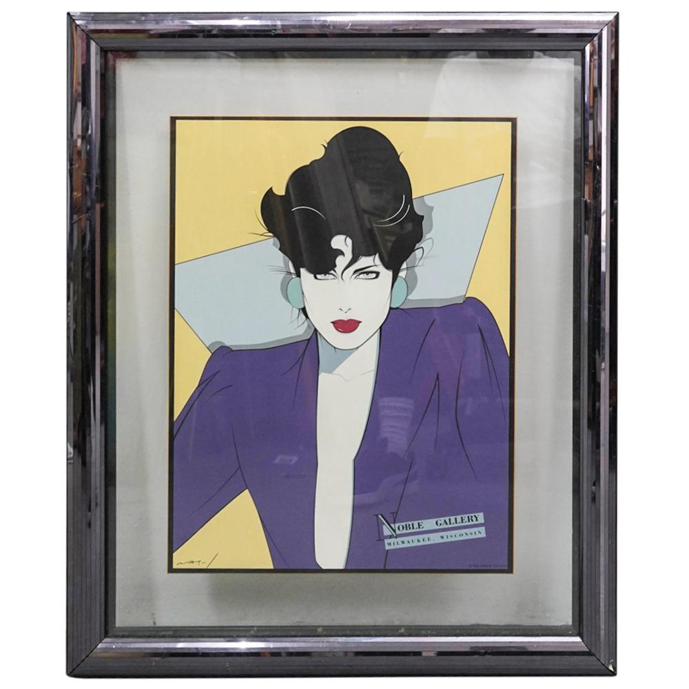 Patrick Nagel (American, 1945-1984) Signed Silkscreen "Noble Gallery Milwaukee, Wisconsin" (1 of 6)