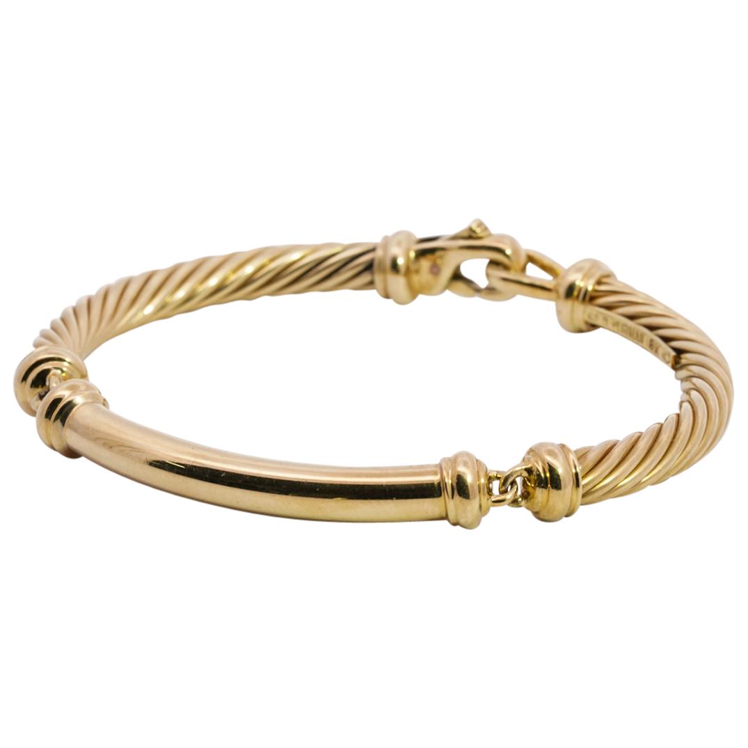 David Yurman 18k Gold Cable Bracelet (1 of 6)
