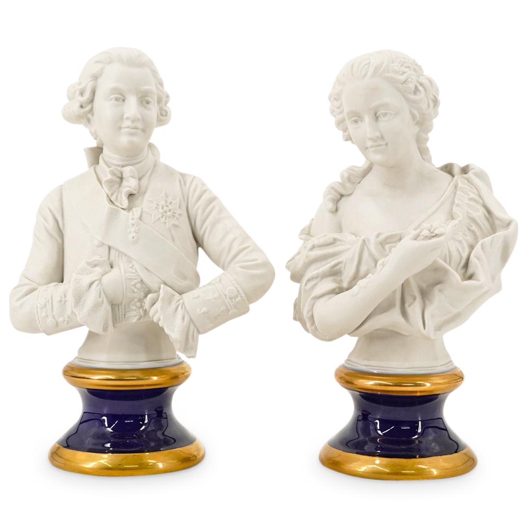 Pair Of KPM Porcelain Busts Of King And Queen Signed P. Frank (1 of 20)