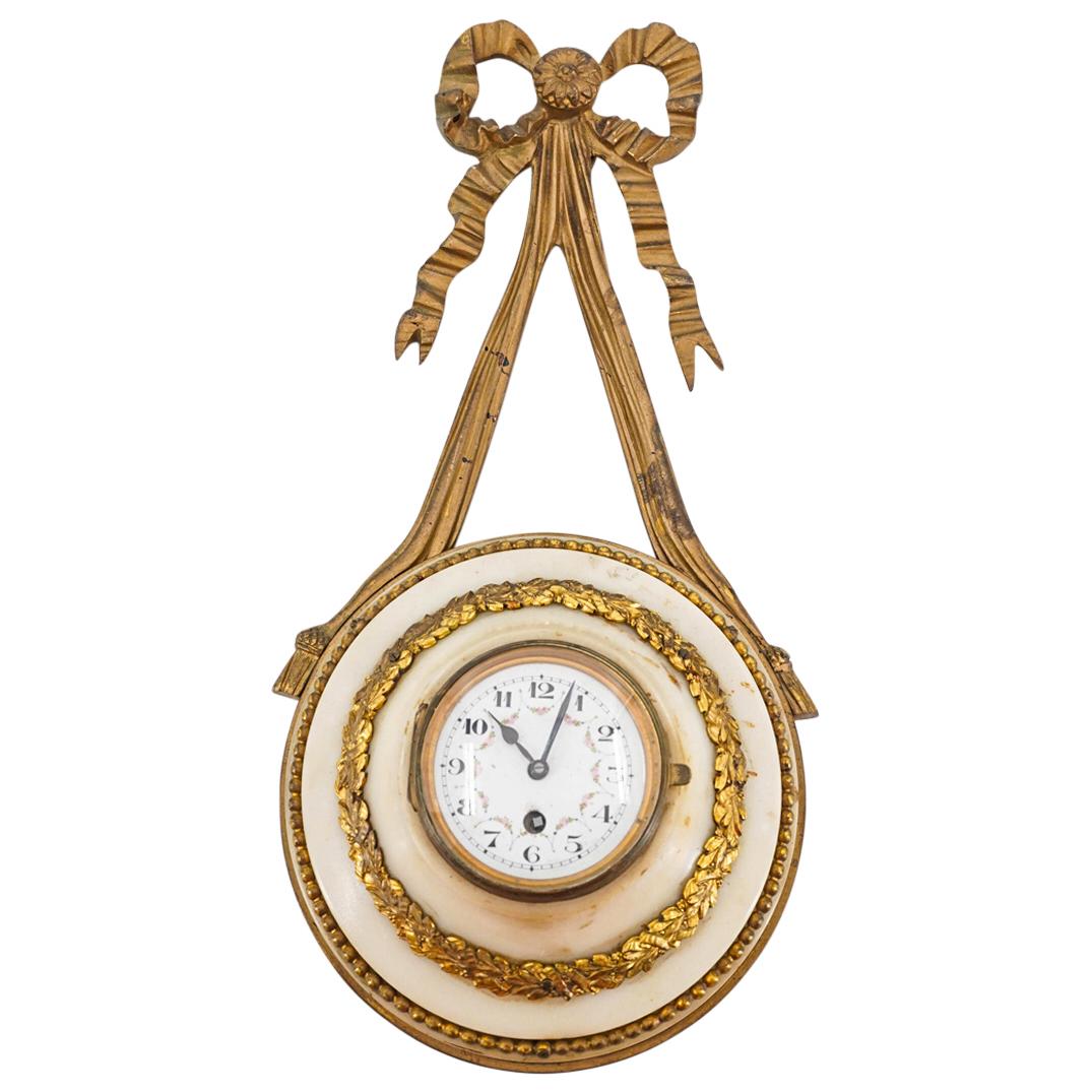 19th Century French Marble & Bronze Cartel Clock (1 of 5)