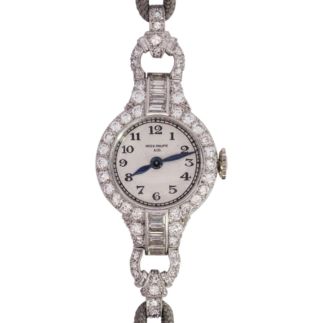 Art Deco Patek Philippe 18k Gold and Diamond Watch (1 of 5)