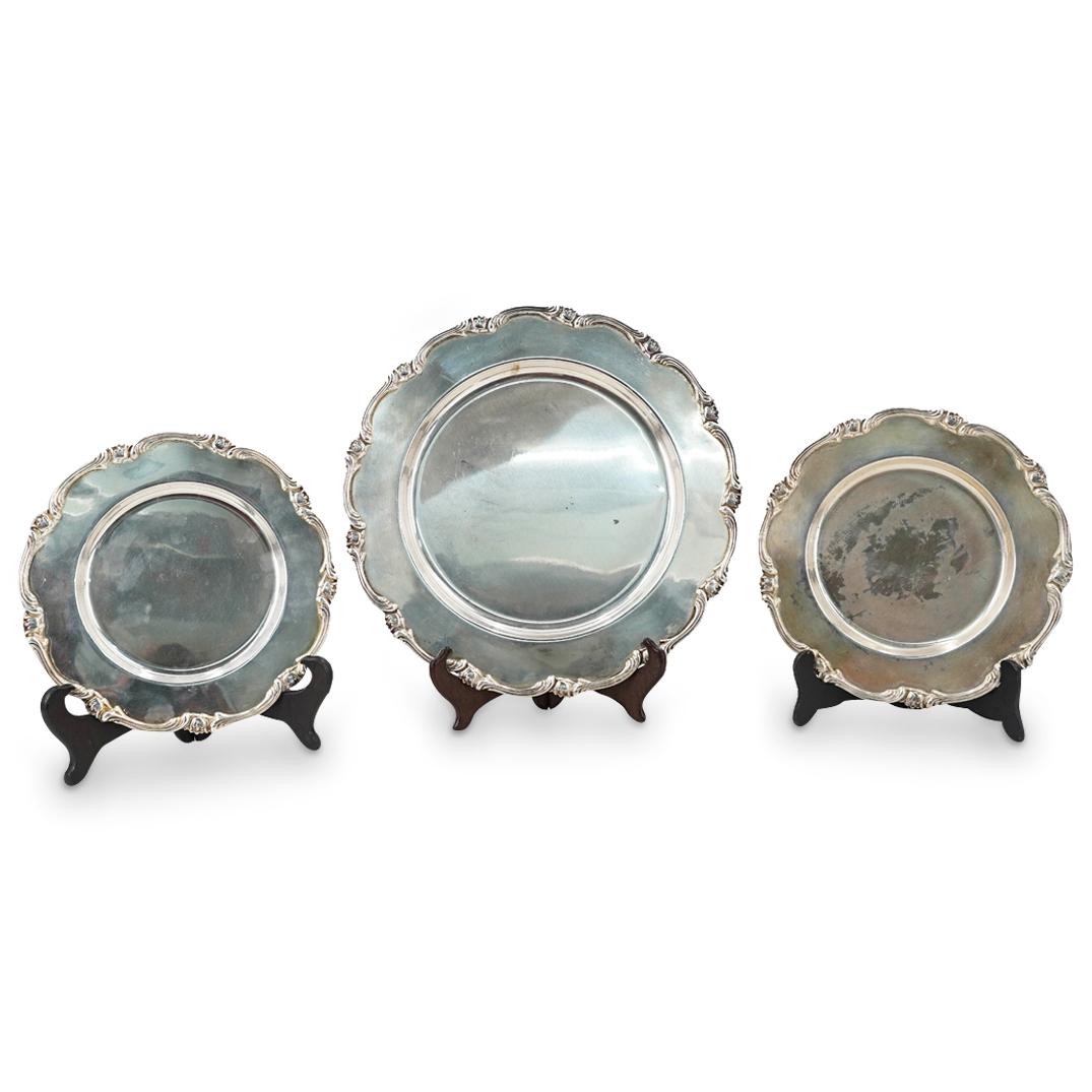 (3 Pc) Camusso Sterling Silver Plates (1 of 12)