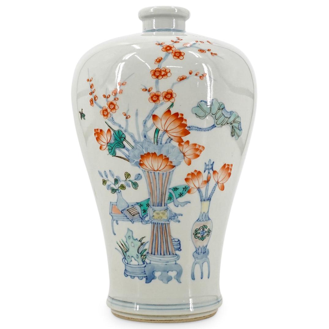 Antique Chinese Kangxi Doucai Porcelain Meiping Vase (1 of 12)