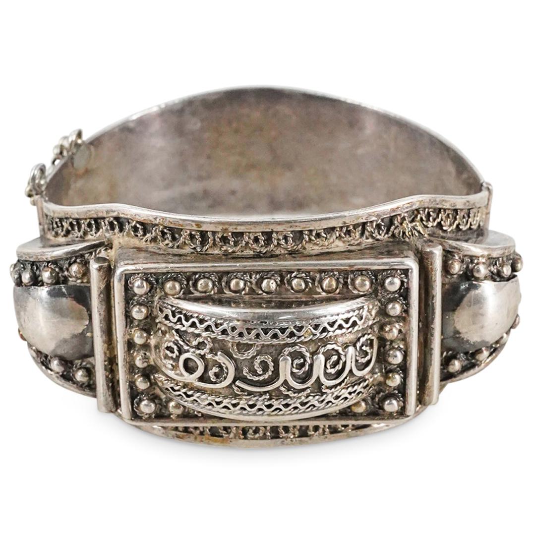 Antique Chinese Silver Filigree Bracelet (1 of 6)