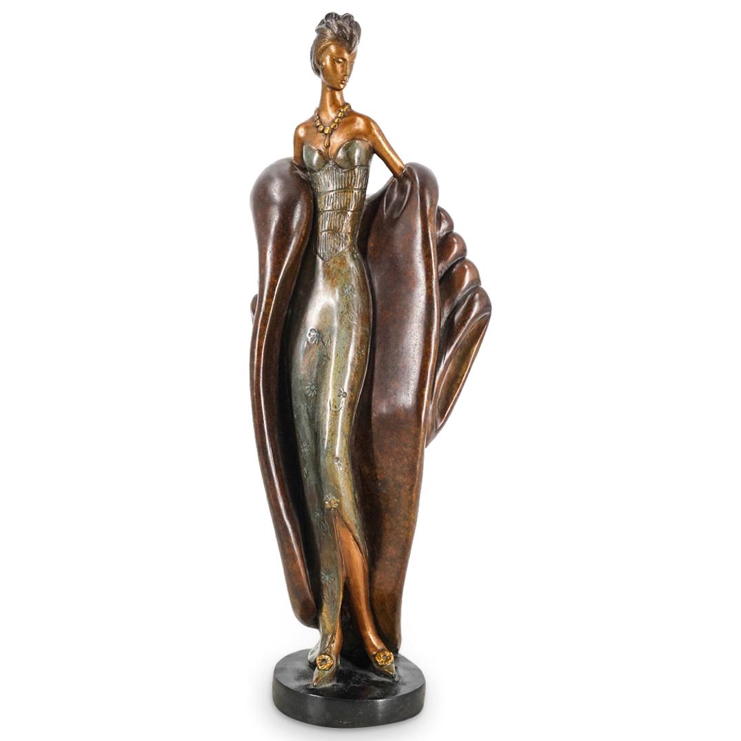 Erte Style Patinated Bronze Woman (1 of 7)