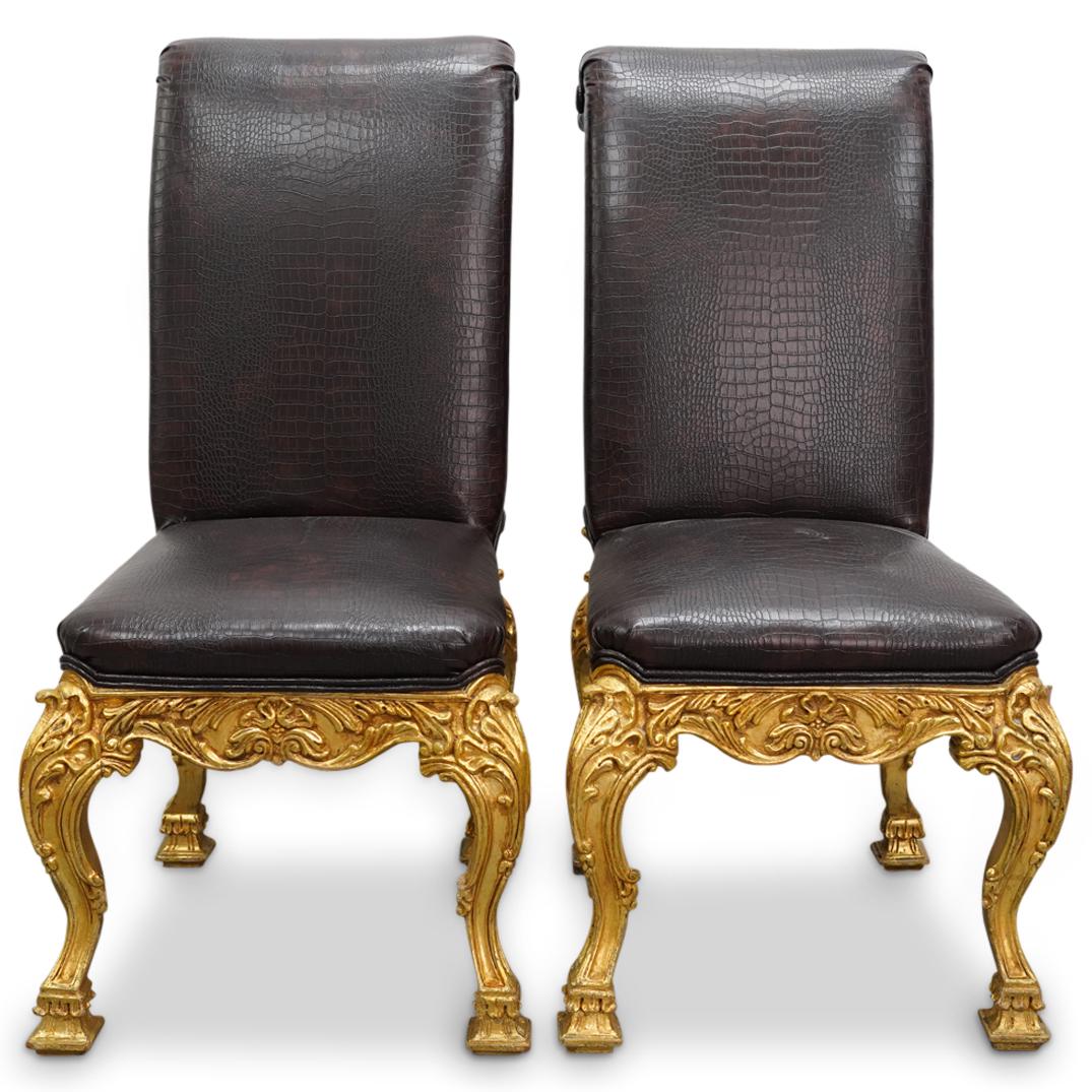 (4Pc) Rococo Gilt Carved Wood Chairs (1 of 7)