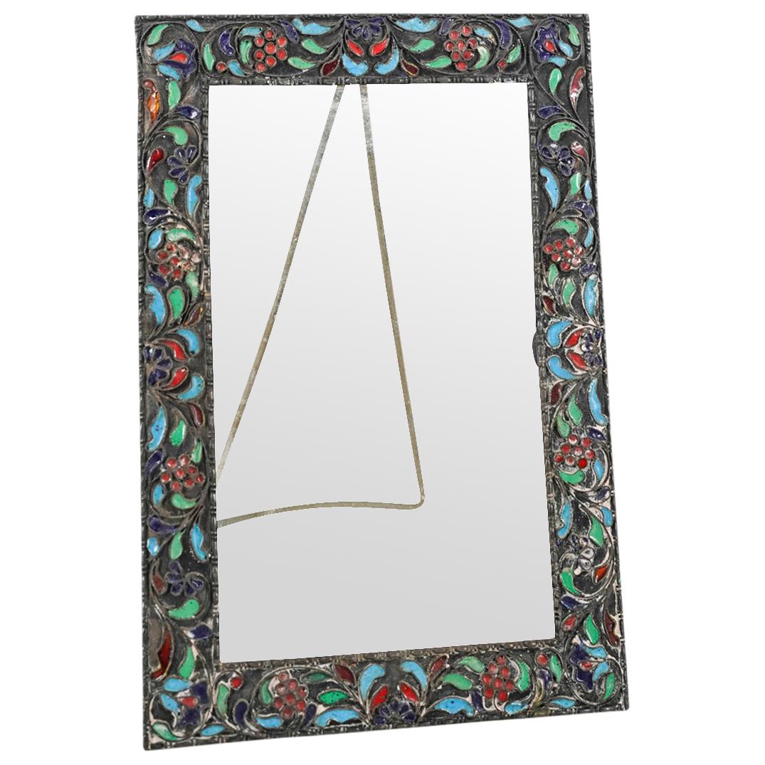 Antique Silver Polychrome enamel Champleve Photo Frame (1 of 4)