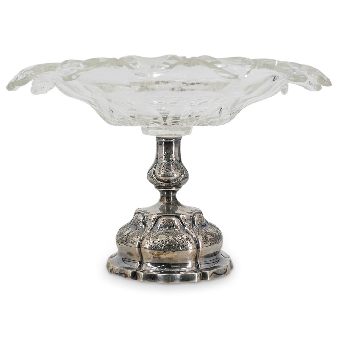 Late 19th Cent. European Silver & Crystal Compote Centerpiece (1 of 6)