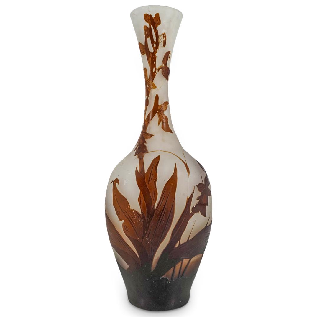 Emile Galle (French, 1846-1904) Cameo Glass Vase (1 of 7)