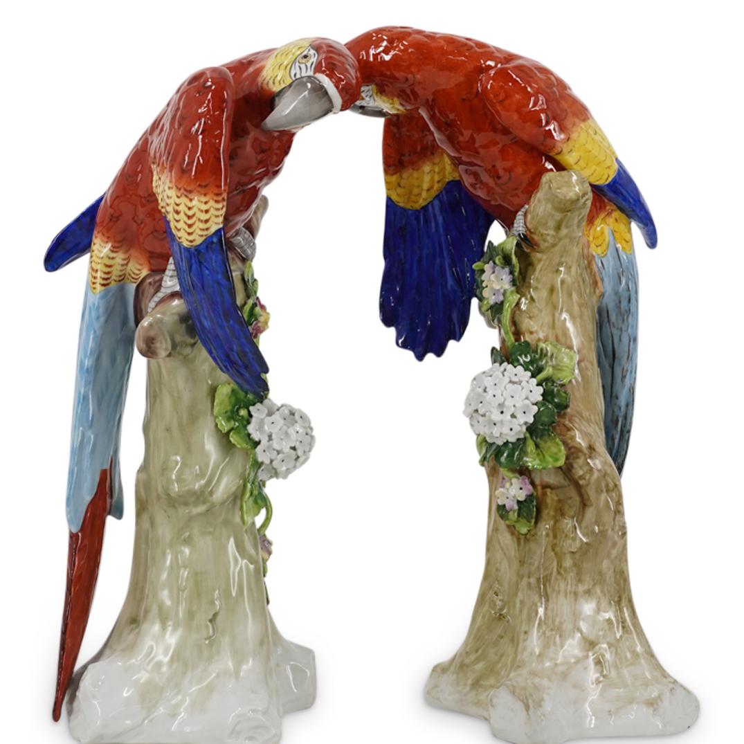 Pair Of Sitzendorf Porcelain Macaws (1 of 12)