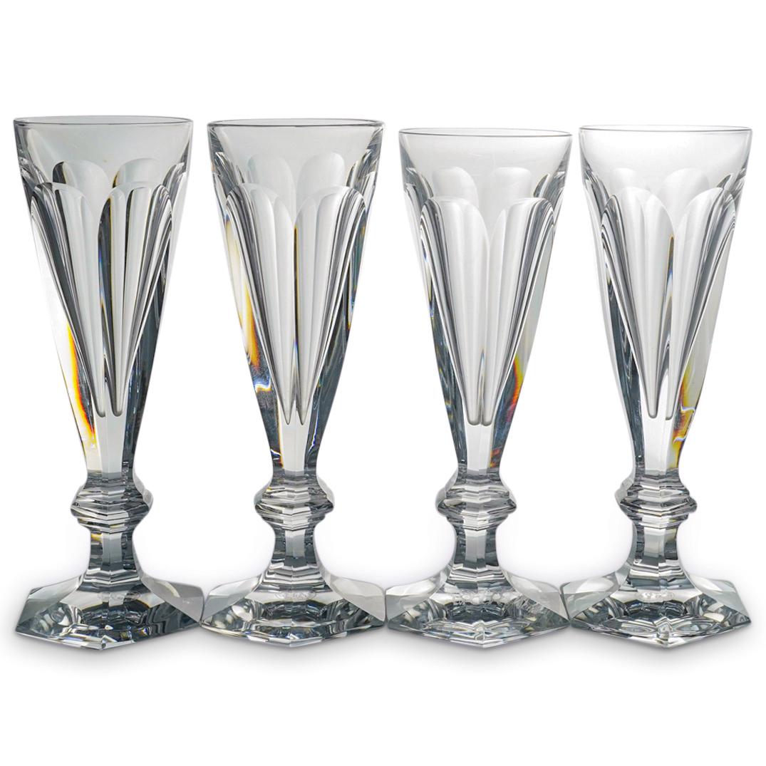(4 Pc) Baccarat Crystal "Harcourt-Versailles" Fluted Champagne Glasses (1 of 6)