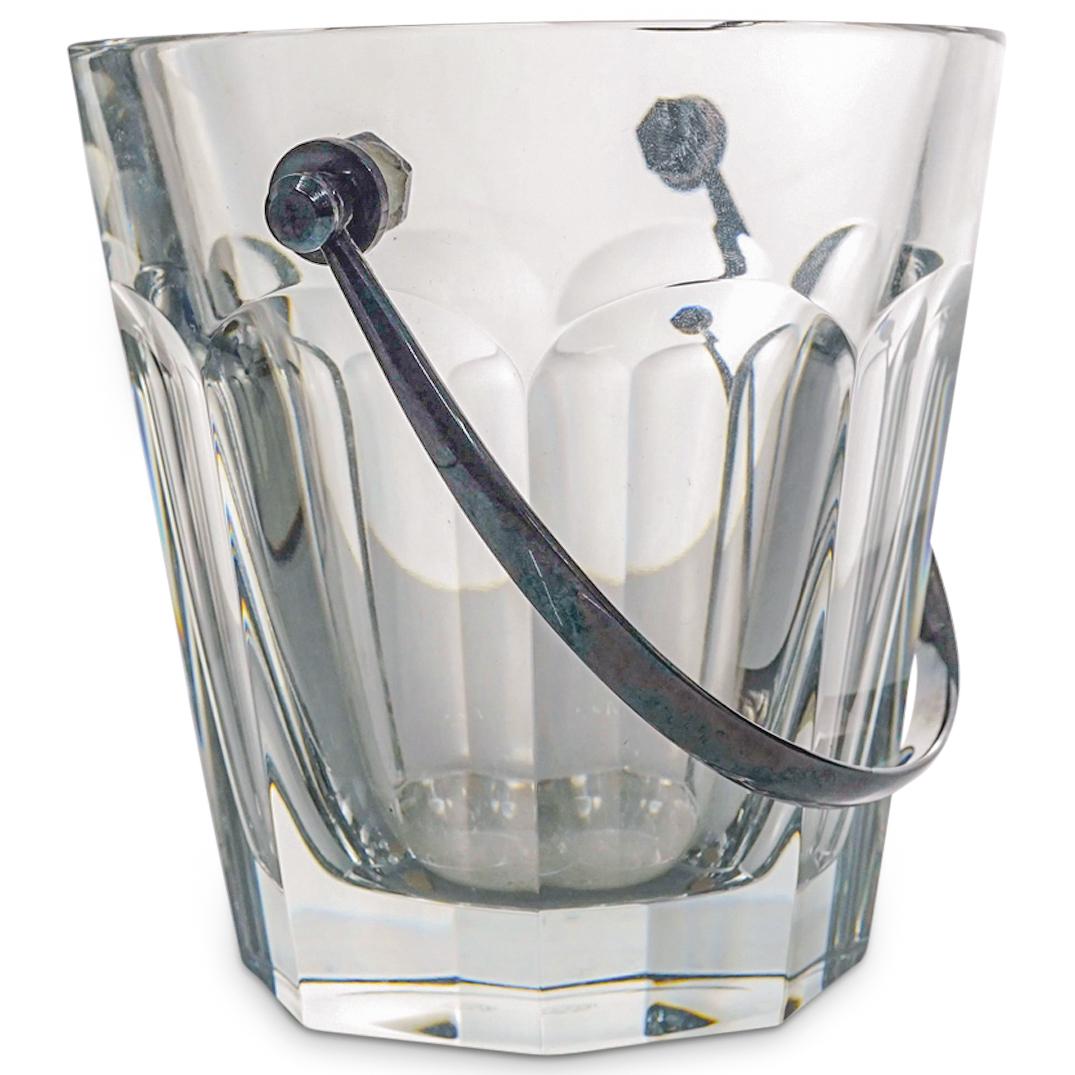 Baccarat Crystal "Harcourt-Versailles" Ice Bucket: DESCRIPTION: (1 Pc) Baccarat crystal ice bucket in the "Harcourt-Versailles" cut crystal pattern, depicting cut panel designs on the bowl. Marked with Baccarat hallmark on the underside. This set incl