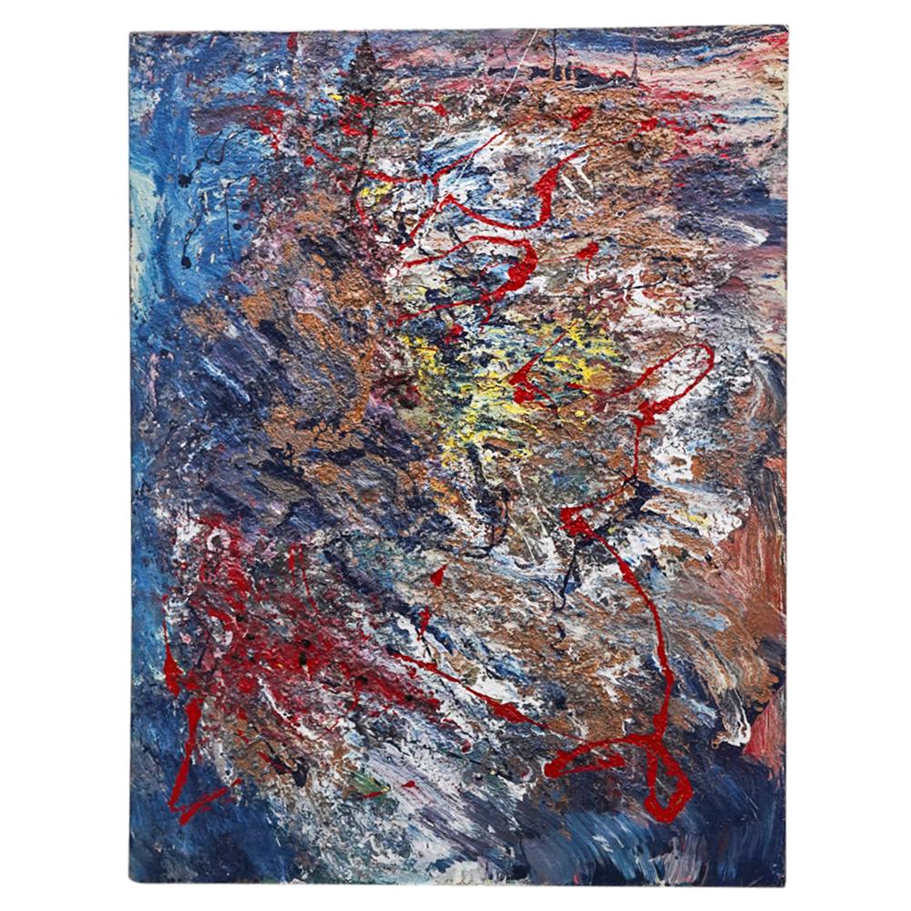 Ted Haft (American) "Motion" Oil On Canvas: DESCRIPTION: Polychrome abstract oil on canvas "Motion" by Ted Haft (American) featuring impasto. Signed, entitled and dated 2011 on verso of canvas and on stretcher. CIRCA: 21st Century ORIGIN: USA D
