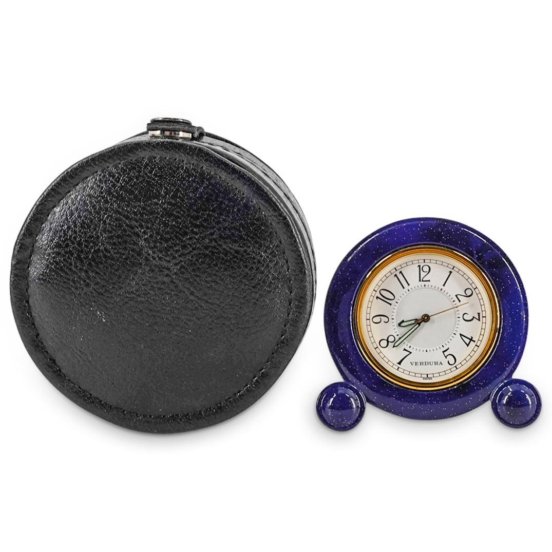 Verdura Blue Enamel Table Clock (1 of 4)