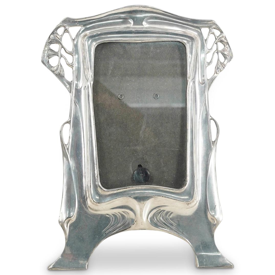 Art Nouveau Polished Pewter Photo Frame (1 of 7)
