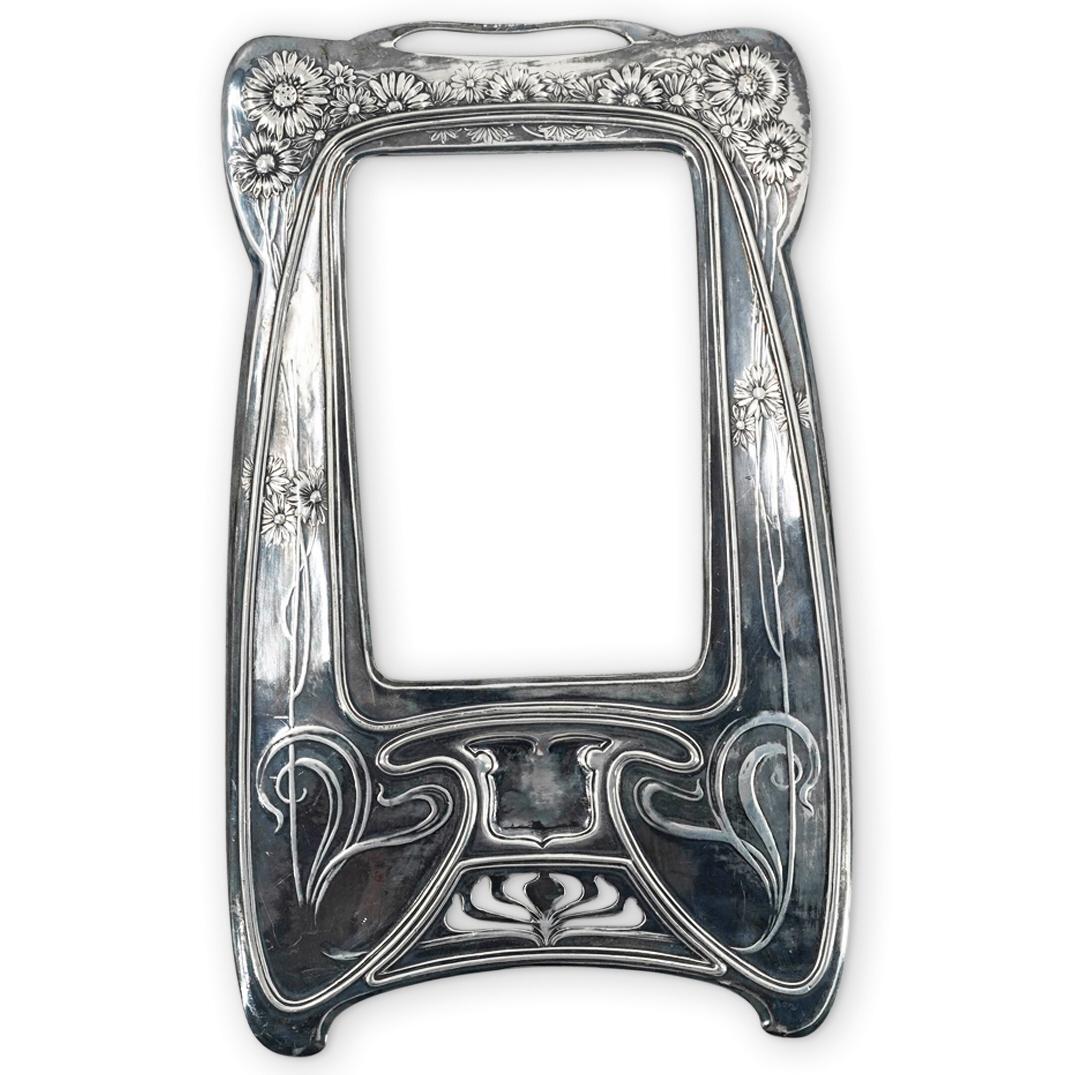 Art Nouveau Polished Pewter Photo Frame (1 of 5)