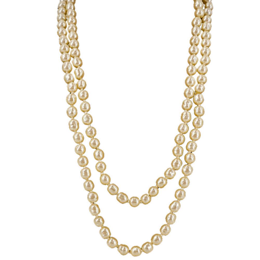 Chanel 1981 Vintage Baroque Pearls Long Necklace (1 of 4)