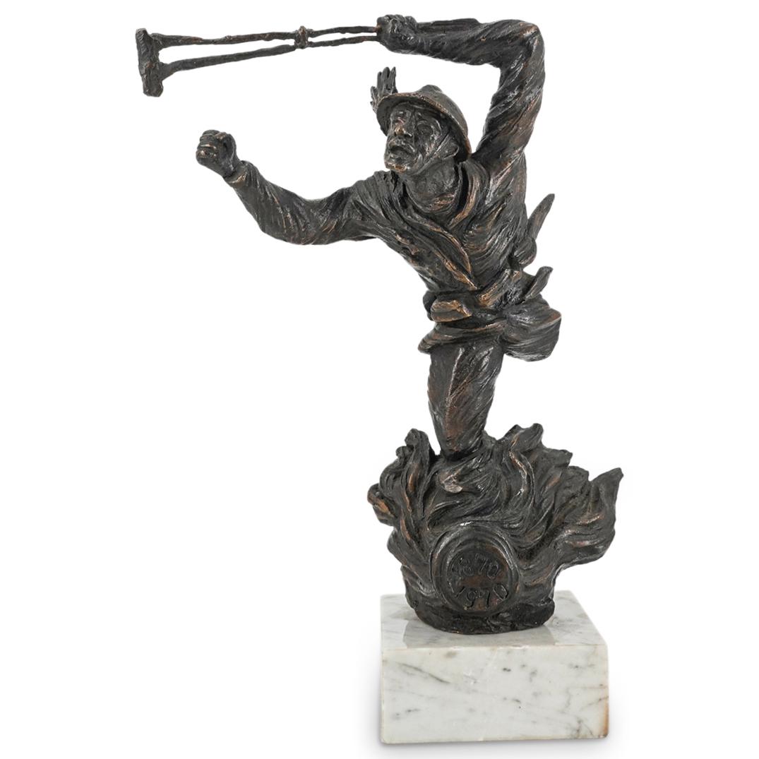 Signed Figural Bronze Sculpture (1 of 7)