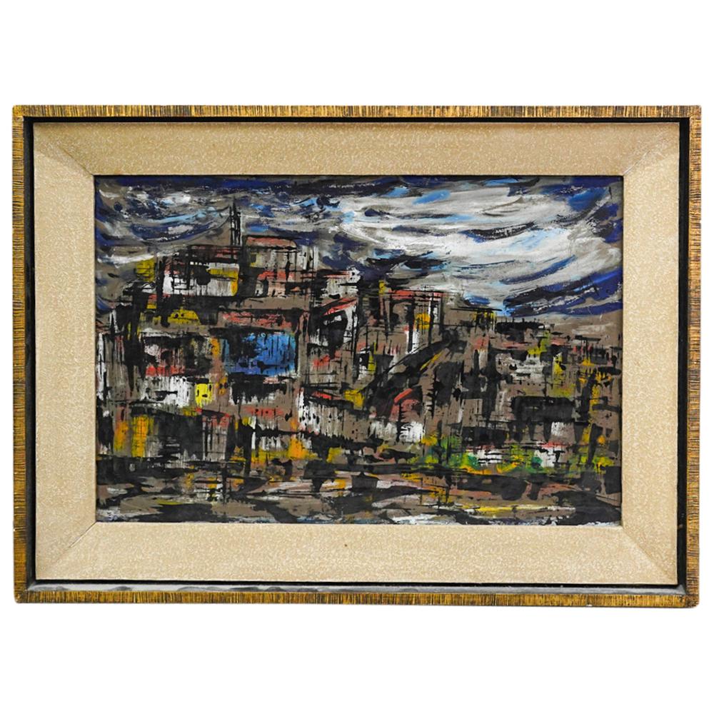 Mario Silva (Portuguese, 1929-2016) Cityscape Oil On Canvas (1 of 5)