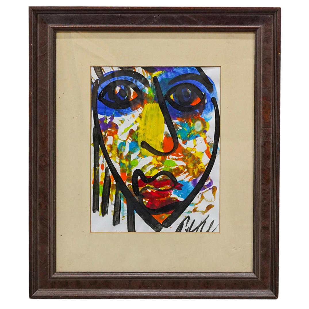 Peter Keil (Germany, 1942) Abstract Portrait On Paper (1 of 6)