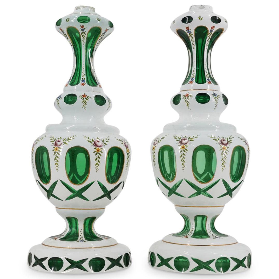 Pair Of Bohemian Hand Painted Lamp Bases (1 of 11)