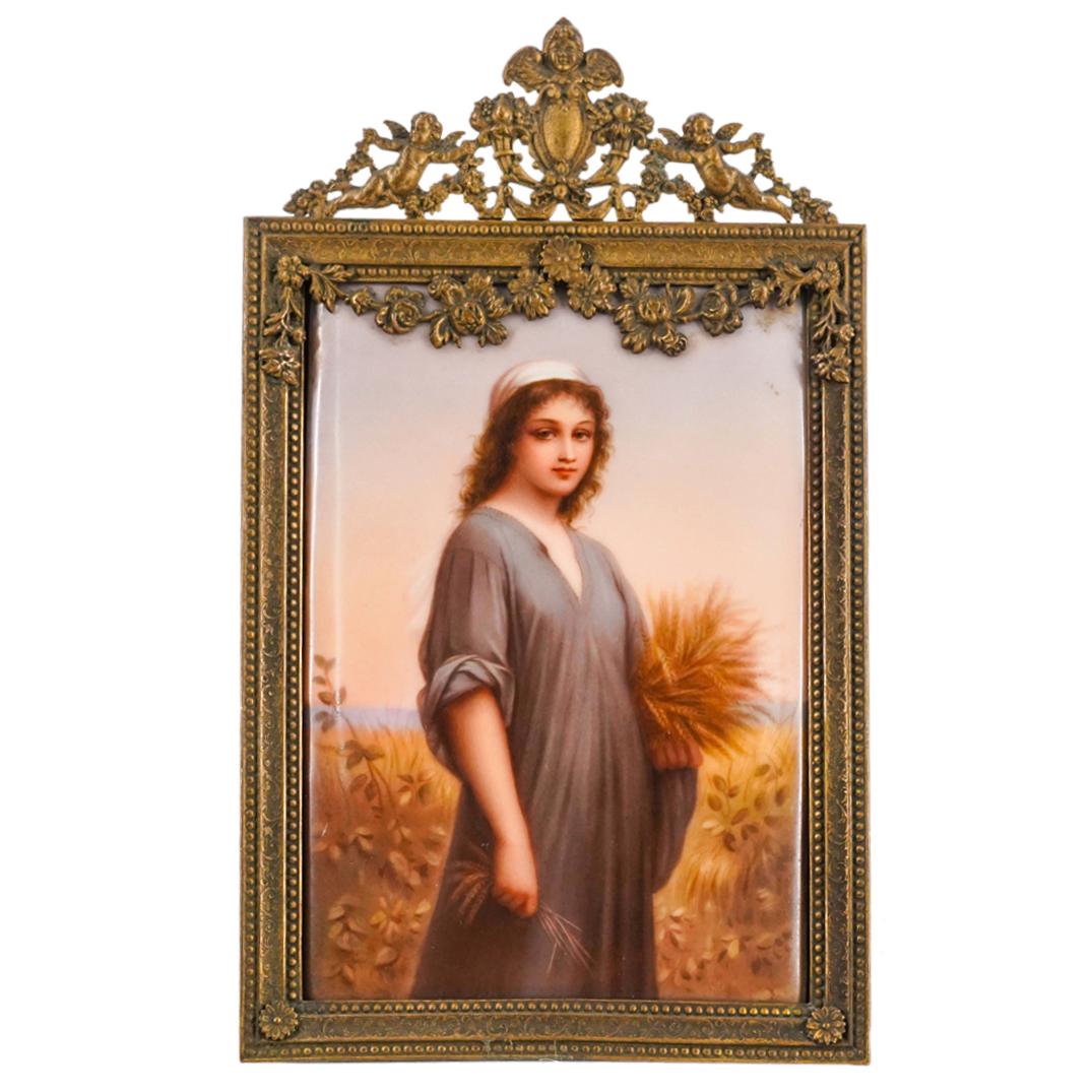 Antique KPM Porcelain "Ruth" Plaque (1 of 6)