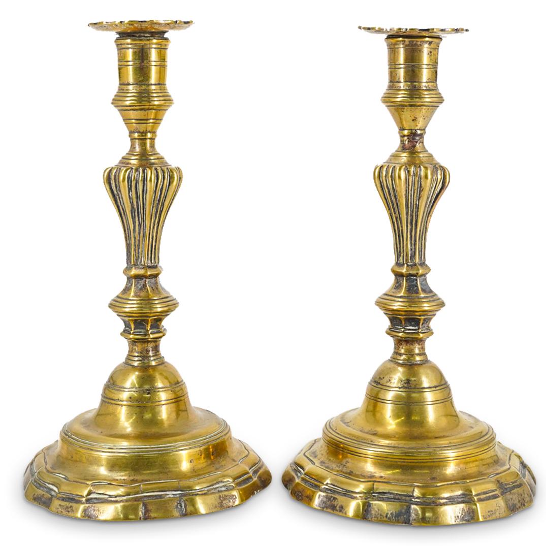 18th Cent. Pair of Candlesticks (1 of 6)