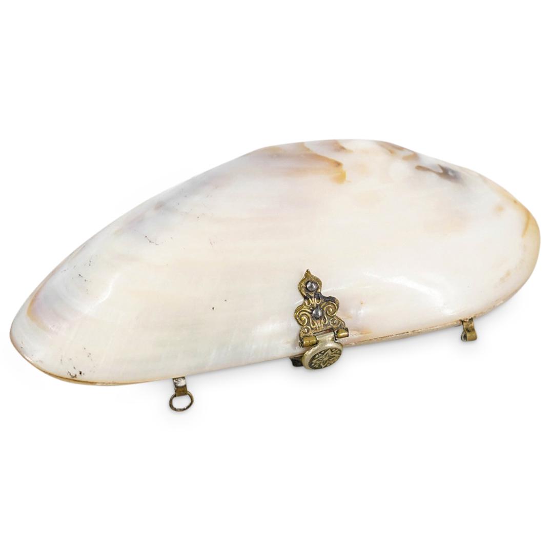 Antique Metal Mounted Shell Purse (1 of 6)