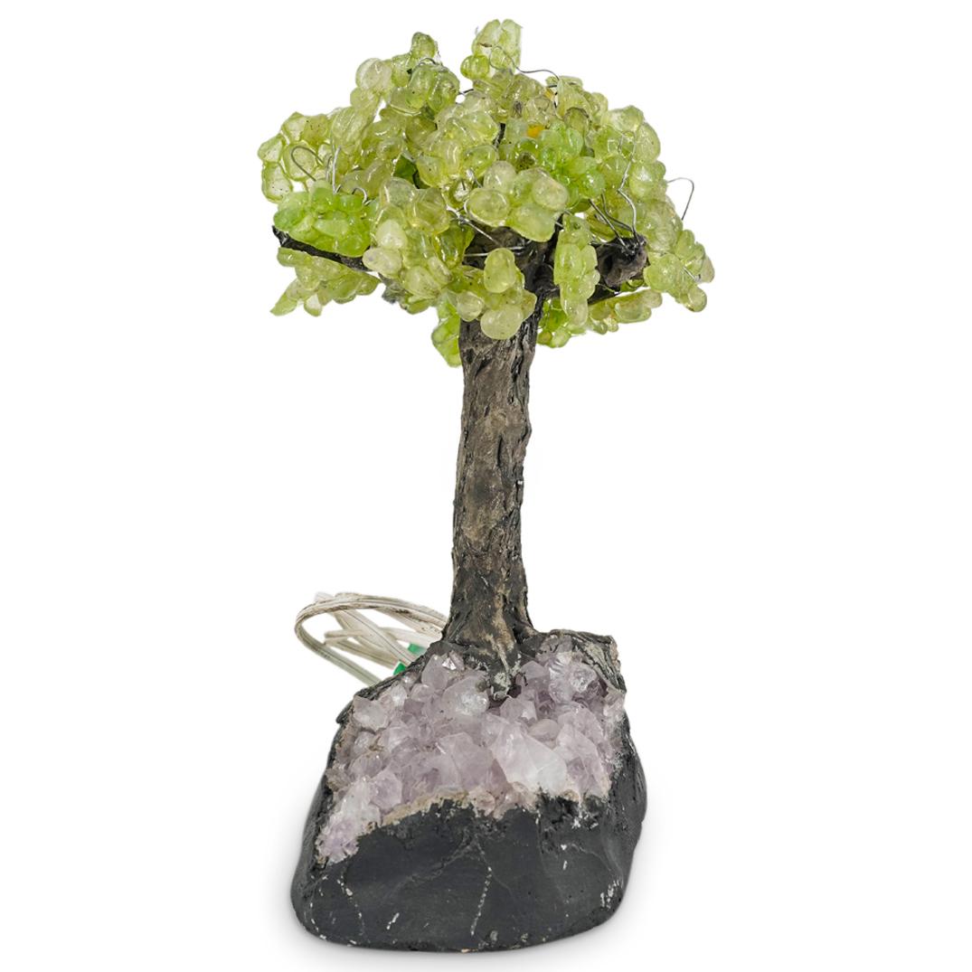 Amethyst & Quartz Crystal Tree Table Lamp (1 of 8)