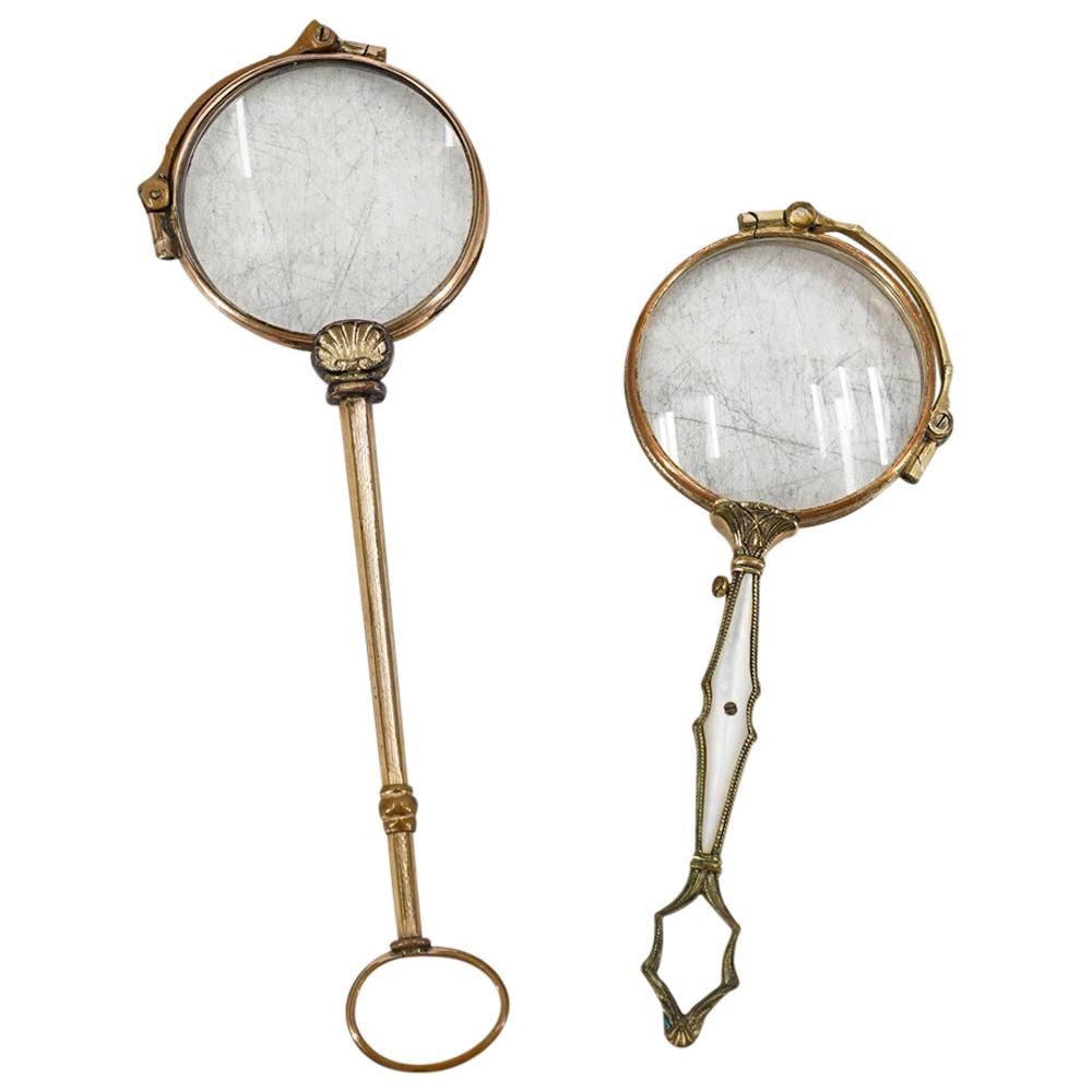 (2 Pc) Antique Victorian Lorgnette Reading Spectacles (1 of 9)