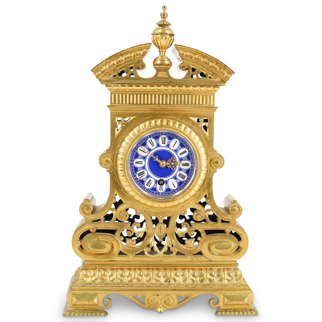 Antique Viennese D. Hollenbach Gilt Bronze Mantel Clock (1 of 4)