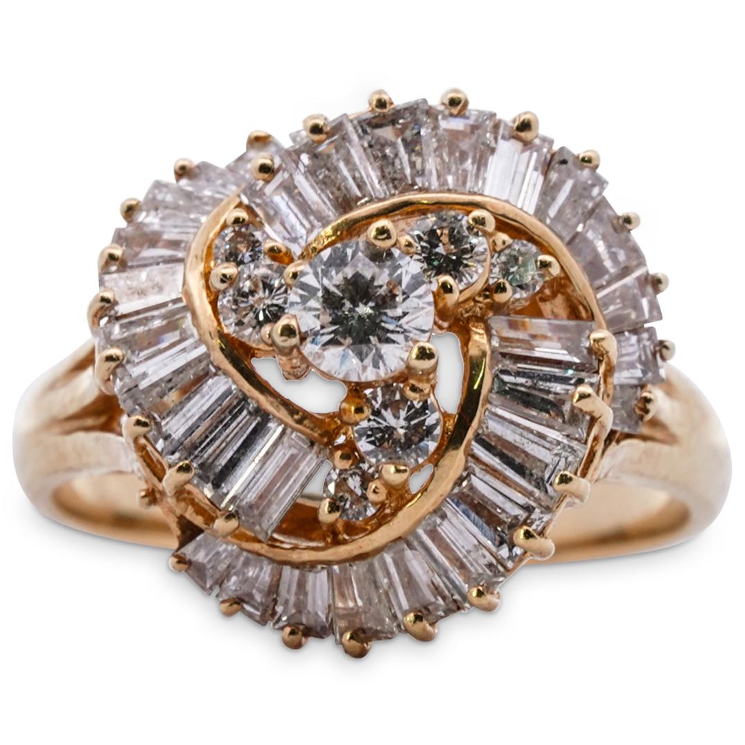 18k Gold and Diamond Ballerina Ring (1 of 5)