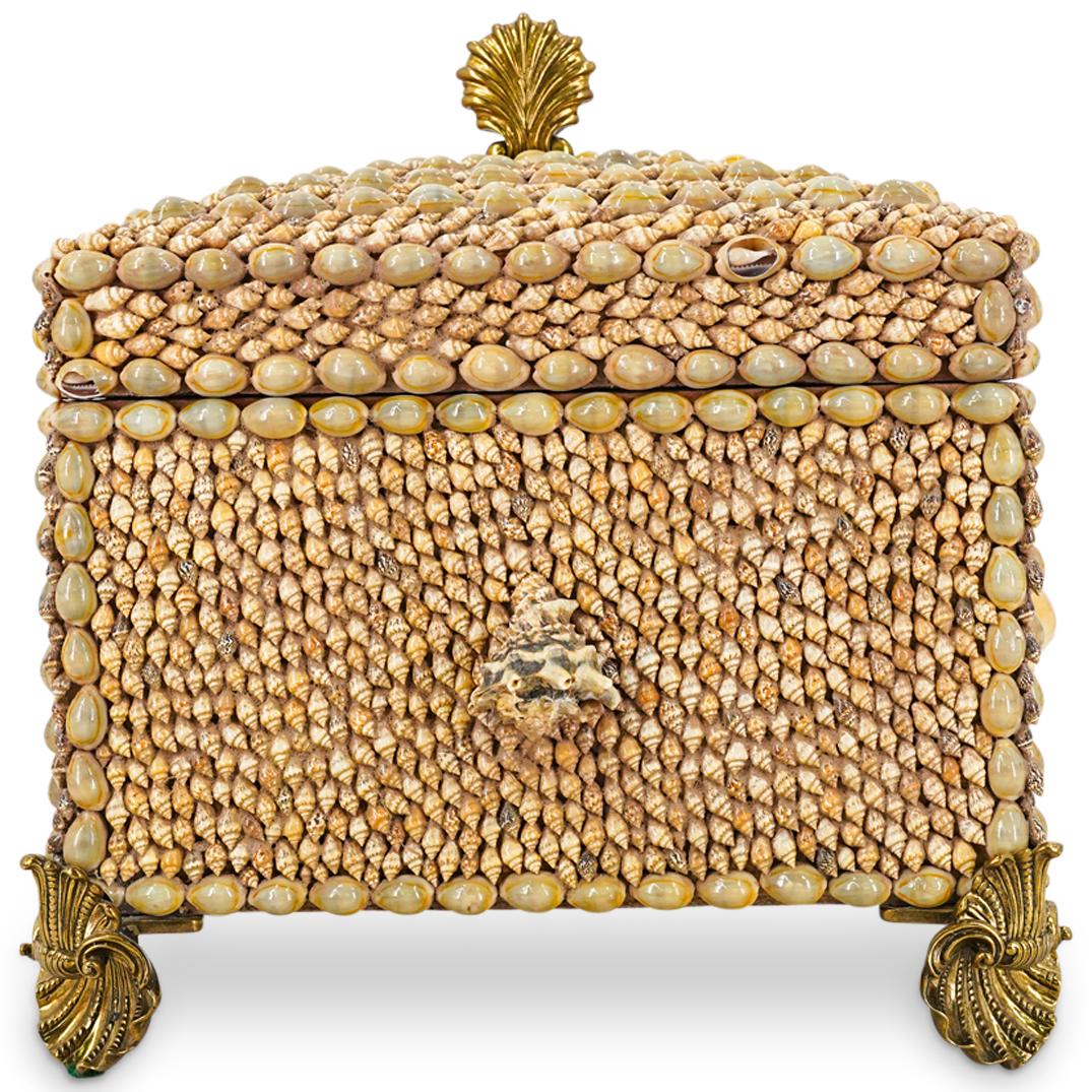 Maitland Smith Shell, Wood, And Gilt Metal Box (1 of 11)