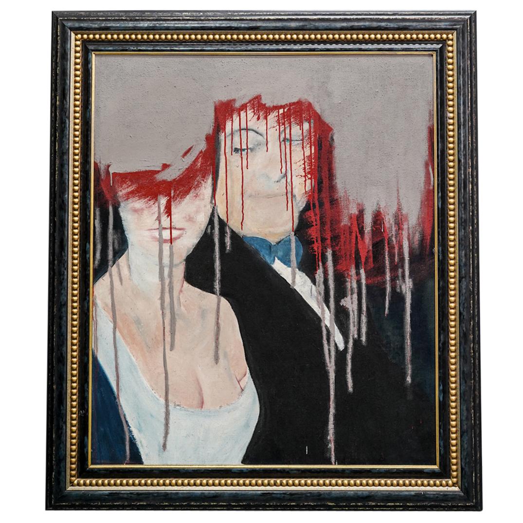 Large Signed Oil on Canvas Painting (1 of 9)