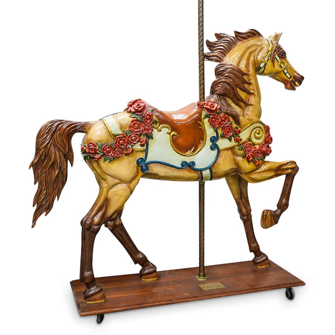 "Victorian Rose" Hand Carved Carousel Horse (1 of 18)