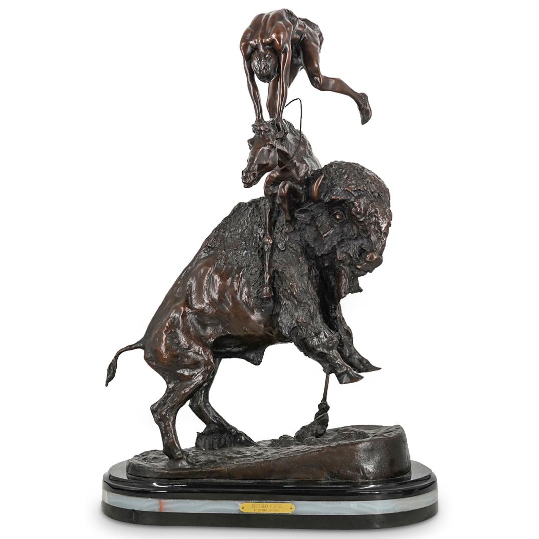 After Frederic Remington "Buffalo Horse" Bronze Sculpture (1 of 17)