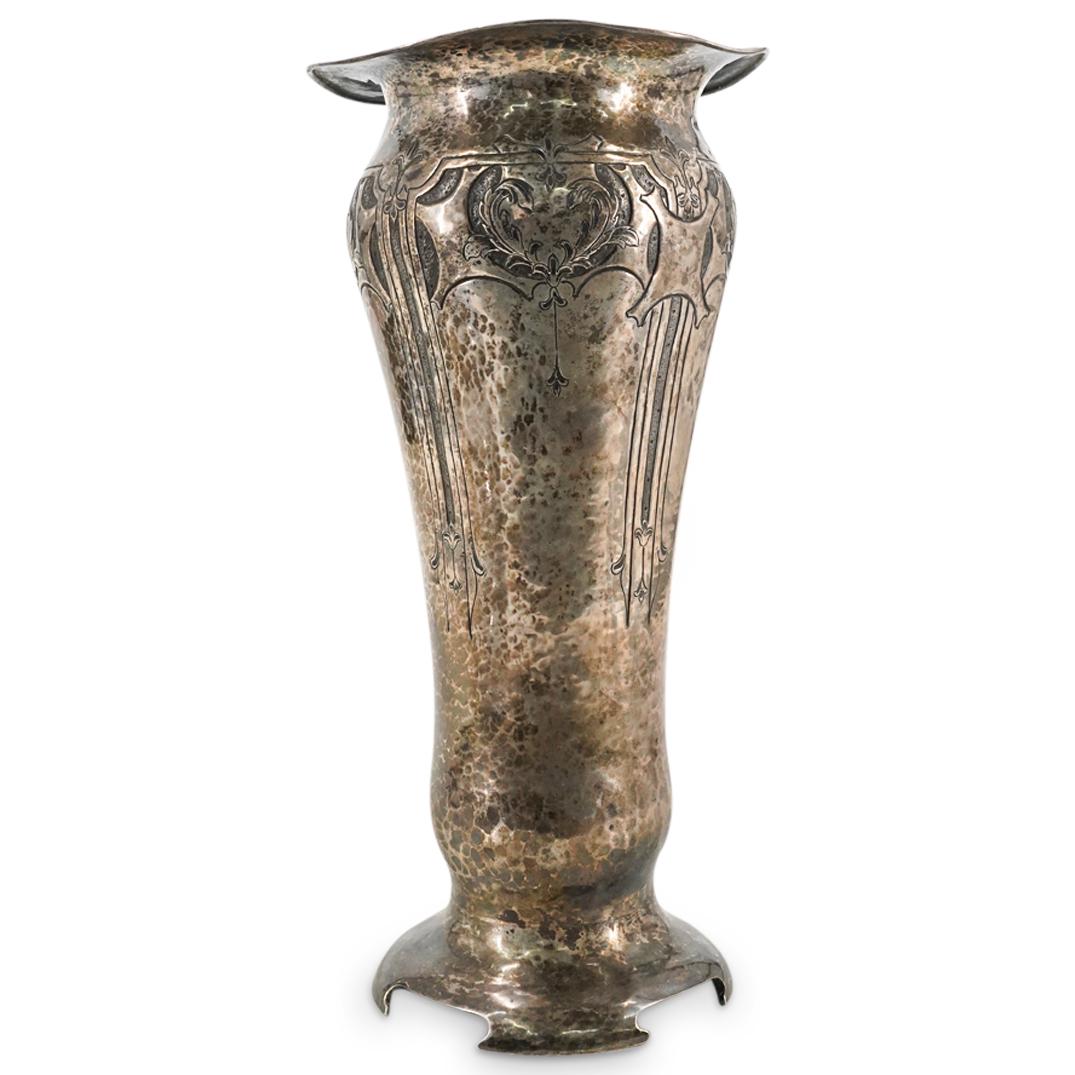Antique French Art Nouveau Silver Vase (1 of 8)