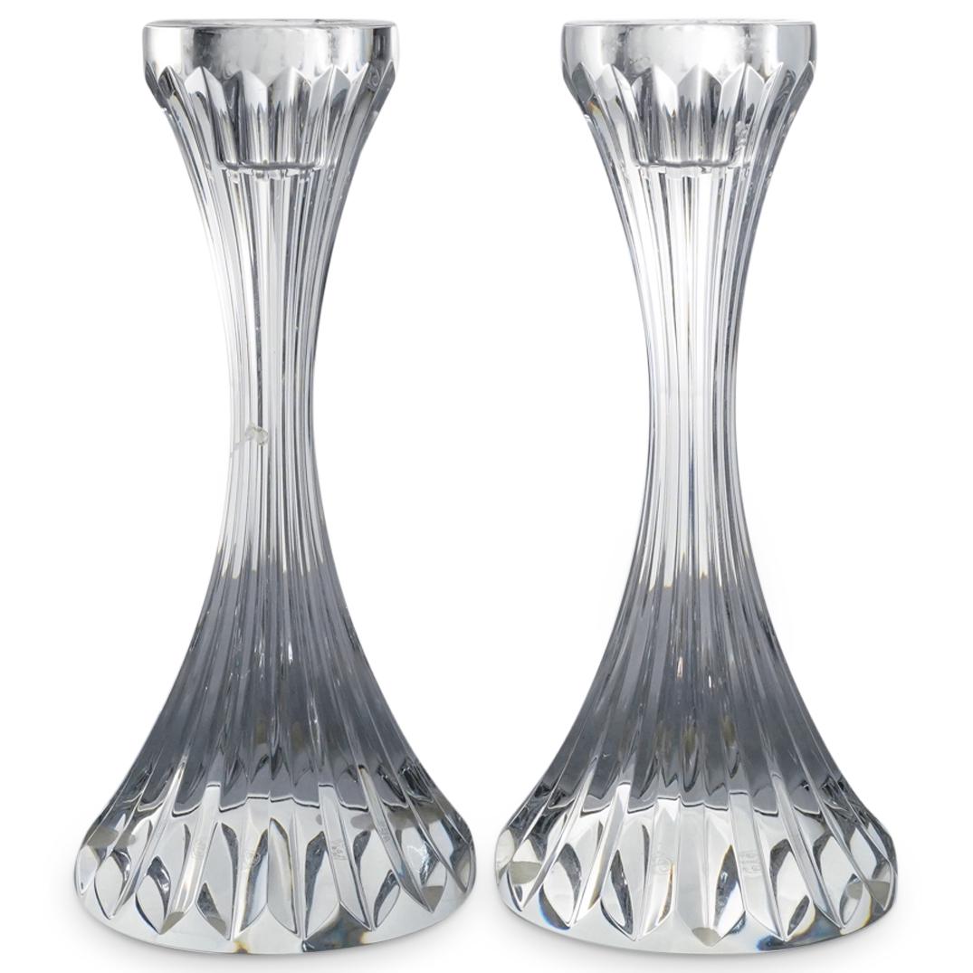 Pair of Baccarat Crystal "Messena" Candlesticks (1 of 5)