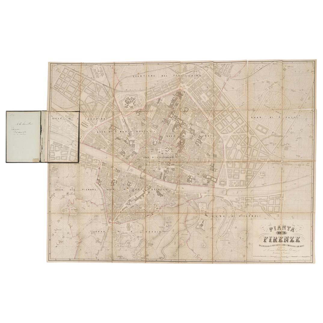 1872 Pianta Della Citta Di Firenze (City of Florence) Map Lithograph (1 of 14)