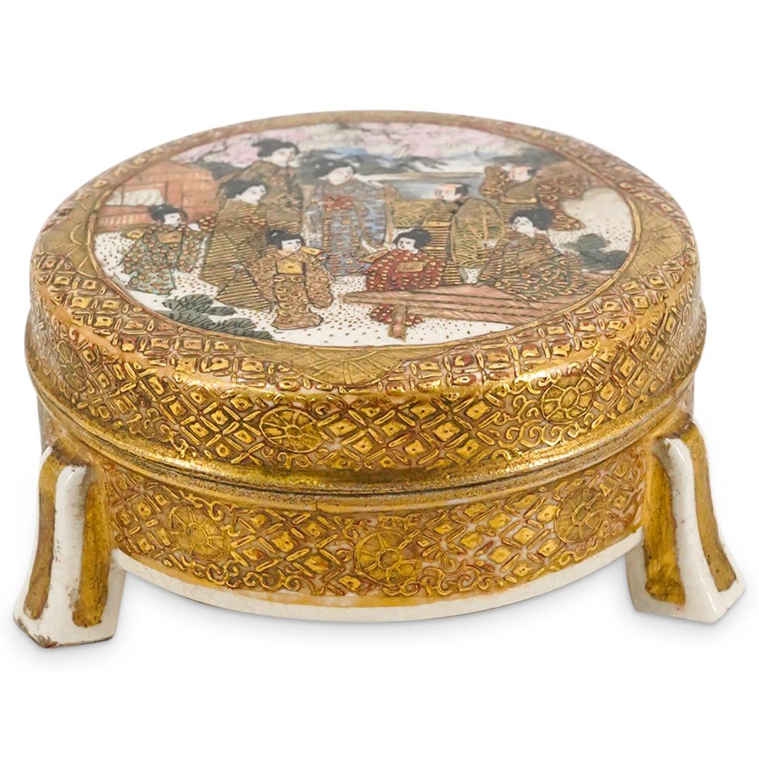 Antique Satsuma Porcelain Tripod Vanity Box (1 of 8)