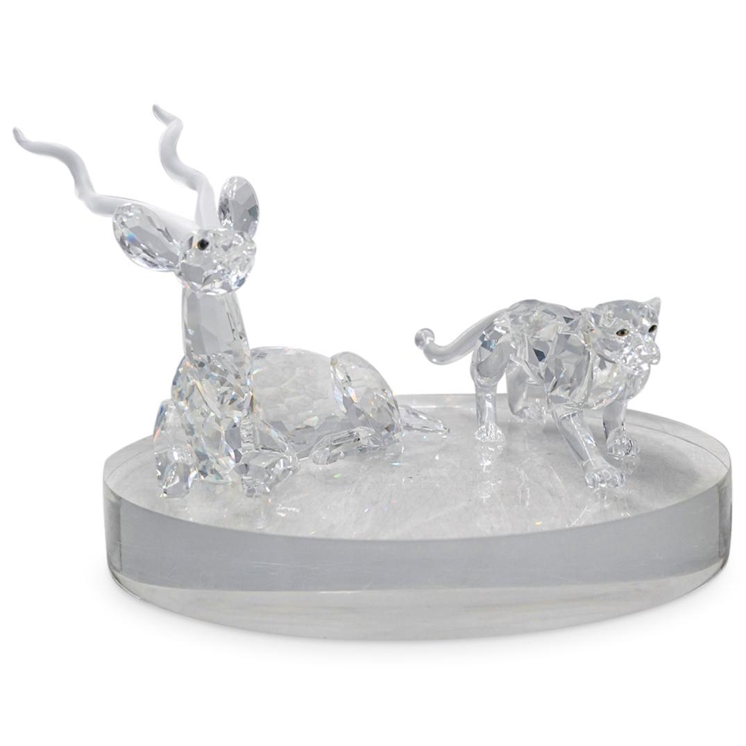 (2 Pc) Swarovski Crystal Animal Figurines W/ Base (1 of 13)