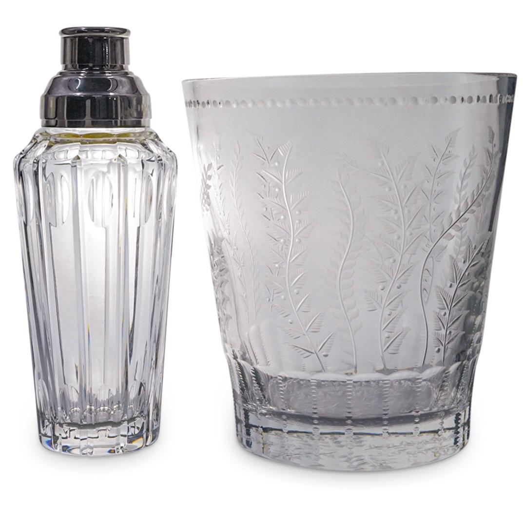 (2 Pc) William Yeoward Crystal Glass Shaker And Ice Bucket (1 of 15)