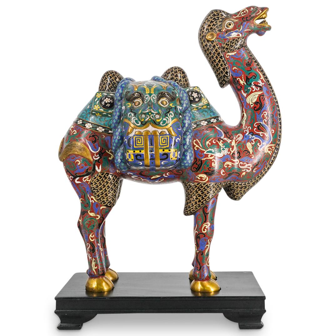 Antique Chinese Polychrome Cloisonne Camel On Base (1 of 9)