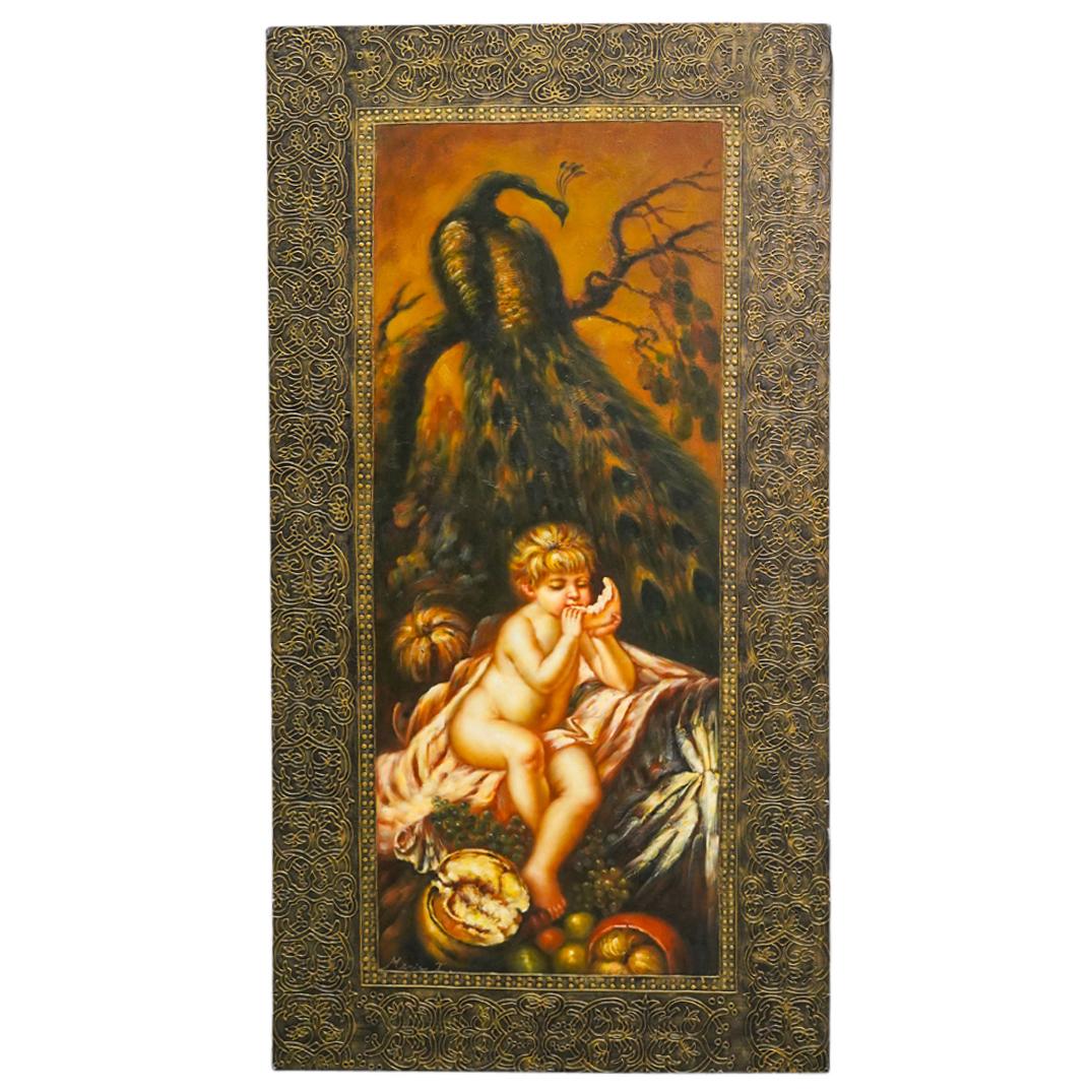 Signed Maria T. Peacock, Putto, Pumpkin Giclee (1 of 11)