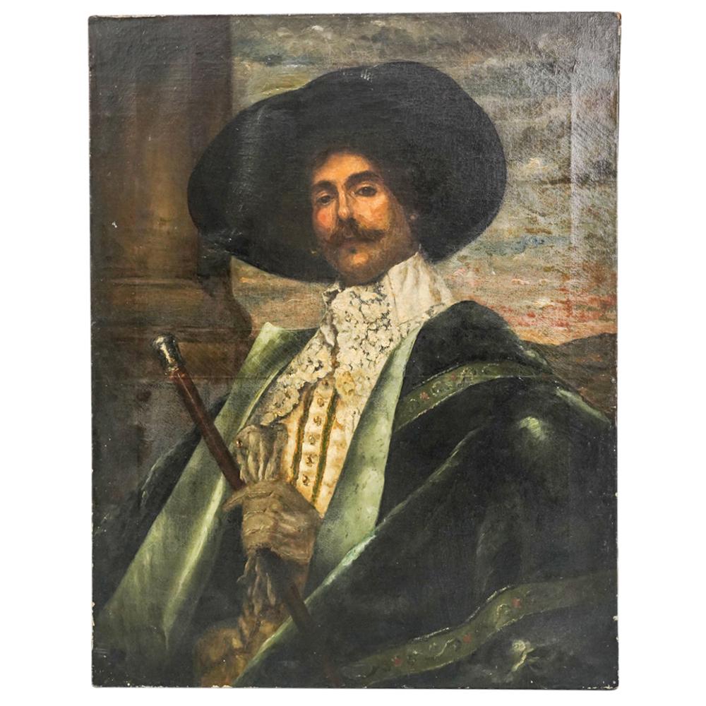 Gustave Barrier (1871-1953) Nobleman Oil On Canvas (1 of 6)