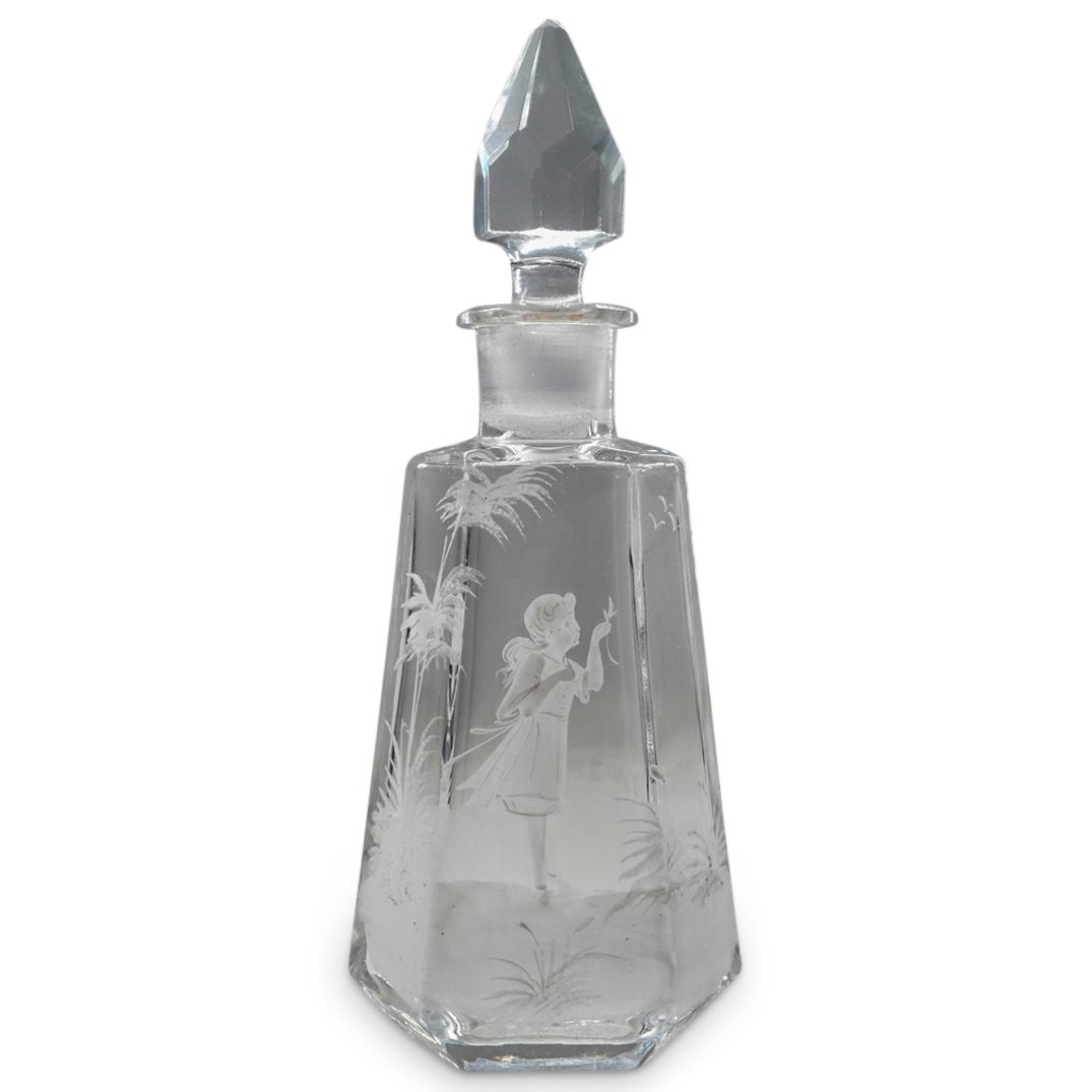 Antique Mary Gregory Enameled Art Glass Perfume Bottle (1 of 4)