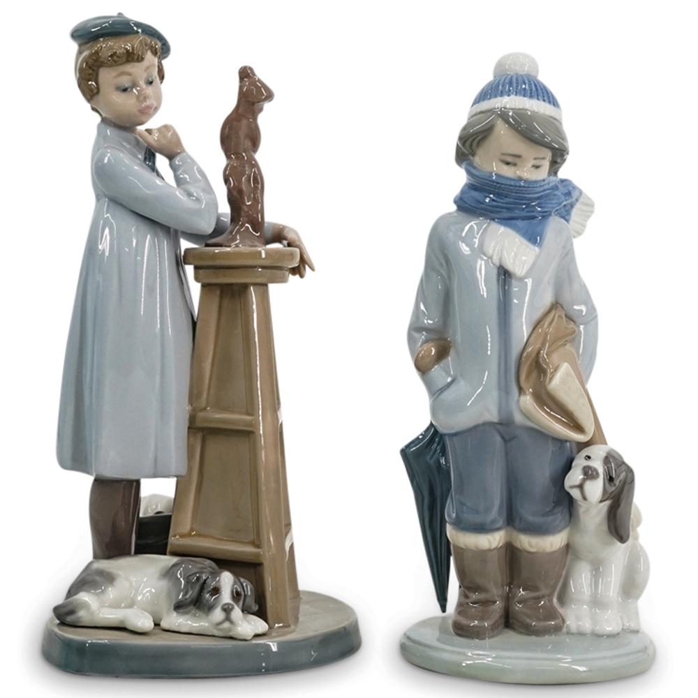 (2 Pc) Lladro Porcelain Figurines Grouping Set (1 of 16)